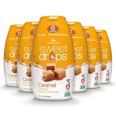 SweetLeaf Sweet Drops Caramel 1.7 Fl Oz Ea (Pack of 6) 