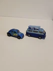 Vintage Hot Wheels VW Beetle Bug & Camper Van Lot Of 2 Diecast Cars 1:64