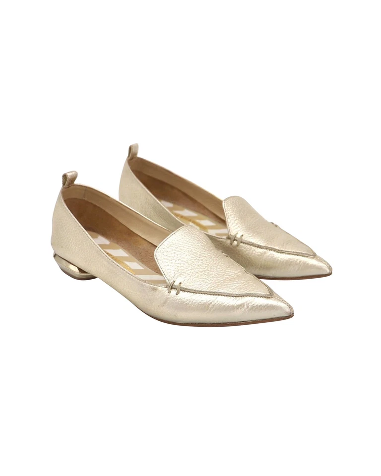 Мокасины женские Nicholas Kirkwood Beya кожа золото размер 35,5 - Изображение 2 из 4