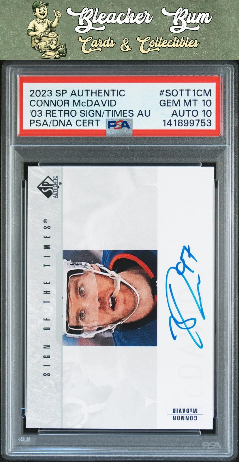 2023 SP Authentic Retro Sign Of The Times Connor McDavid Auto PSA 10|10 - Pop 2