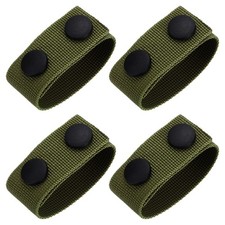 Duty Belt, 4Pcs - Belt Keepers with Double Snaps, Nylon Belt Loop Army Green 