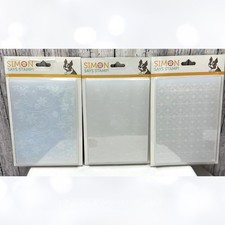 Simon Says Stamp CHRISTMAS Stars Snowflakes Pinpoint 3D Embossing Folders Lot