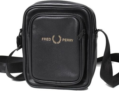Fred Perry Scotch Grain  coole Side Bag Umhängetasche Schwarz  Tasche 100   1036