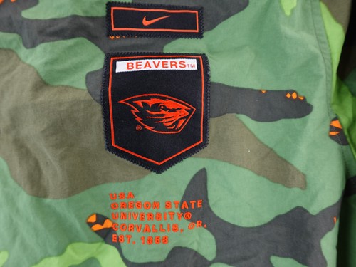Nike Oregon Beavers Salute to Service On-Field Windbreaker Jacket Mens L DQ2240 - Afbeelding 5 van 13