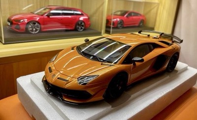 LAMBORGHINI AVENTADOR SVJ ARANCIO ATLAS PEARL ORANGE 1/18 MODEL BY AUTOART 79218