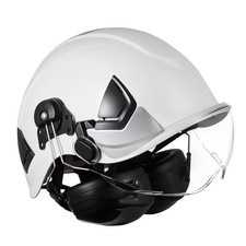 Industrial Safety Helmet with Visor and Earmuffs Adjustable Vented Hardhat