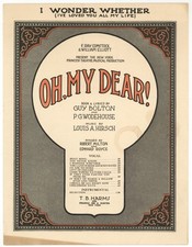 P G WODEHOUSE / Sheet music I Wonder Whether I've Loved Yo All My Life from Oh