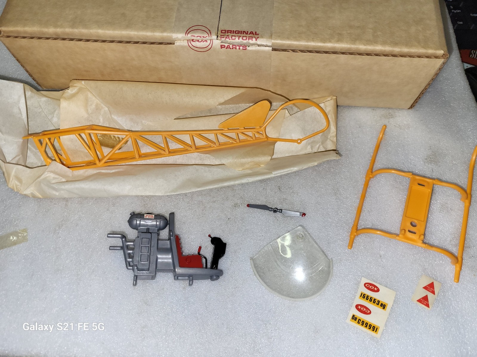 NOS Cox Sky Copter Parts in Original Factory Parts Box #7172