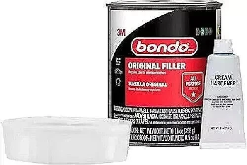 Kit de relleno de carrocería Bondo, fórmula original para reparación y restauración de tu vehículo Foto 2 de 2