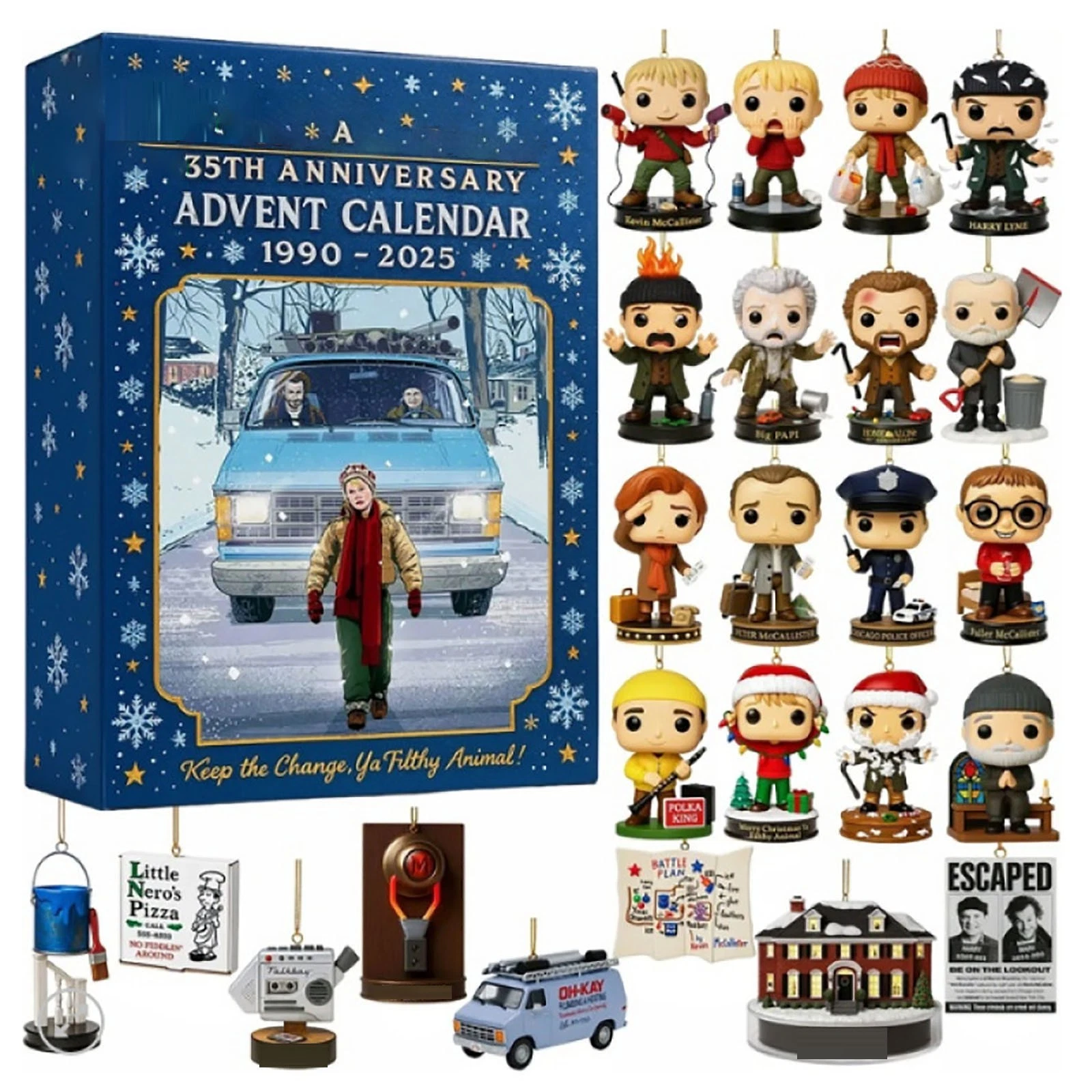 2025 Home Alone Advent Calendar Kid Toy Xmas Gift 24 Day Christmas Countdown