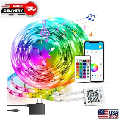 100Ft LED Strip Lights, Smart Light with App Remote Control, RGB LED Lights for