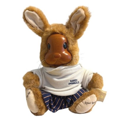 Vintage Robert Raikes Originals Wooden Face Bunny Rabbit Plush Victor JR