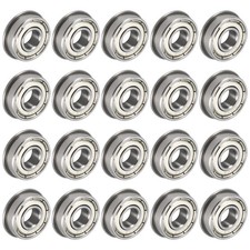20pcs FR4ZZ Flanged Ball Bearing 1/4x5/8x10/51" Chrome Steel Flange Bearings
