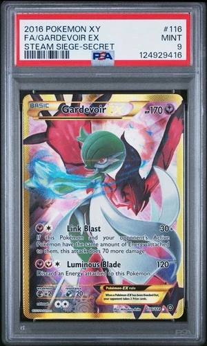2016 POKEMON XY STEAM SIEGE SECRET #116 FULL ART/GARDEVOIR EX PSA 9