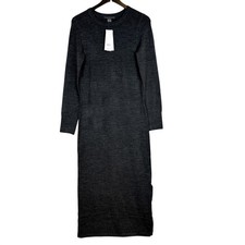 NWT French Connection Babysoft Crew Neck Long Sweater Dress Gray $98 - L