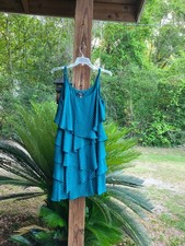 Signature by Robbie Bee Women's Green Mock Neck Sleeveless Dress Plus Size 14W