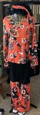 Women's 1960  s L Hippie Costume Pants Shirt Earrings Necklace Wig Stickers Tie 