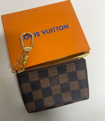 Authentic LOUIS VUITTON Damier Ebene Coin Purse Key Pochette Cles
