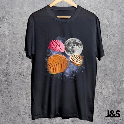Three Concha Bread Moon Shirt, Mexican Sweet Bread Galaxy Tee, Pan Dulce Foodie