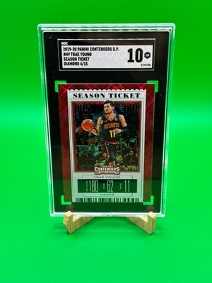 2019 Contenders Draft Picks Season Diamond Ticket 4/15 Trae Young #49 SGC 10 GEM