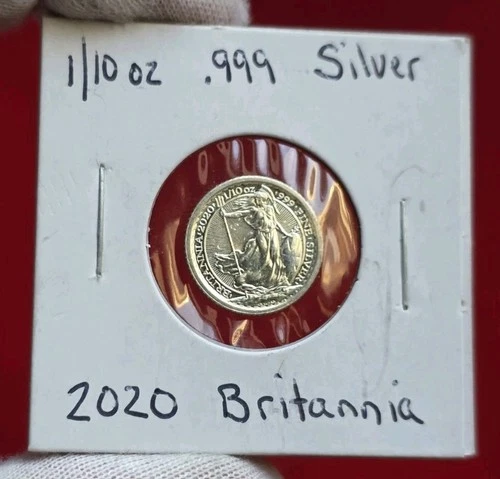 2023 Great Britain Britannia - 1/10 troy oz .999 Fine SILVER Mini Coin Round