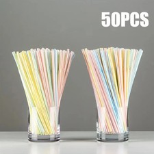 100-1000 Straws Flexible Plastic Bendy Colourful Drinking Straw Party Birthday