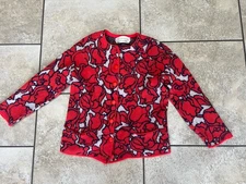 vintage 1960s Catalina Jacquard virgin wool cardigan sweater. XS