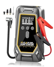 Jump Starter with Air Compressor - 3X Faster Inflation, 150PSI Portable Tire 