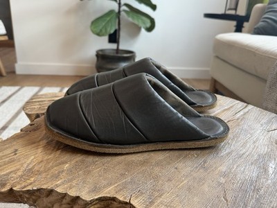 Dries Van Noten Men s Leather Mule Slippers Slides Green 43 10 US