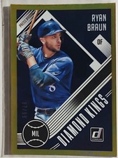 2018 Donruss #16 Ryan Braun Gold Press Proof #/99