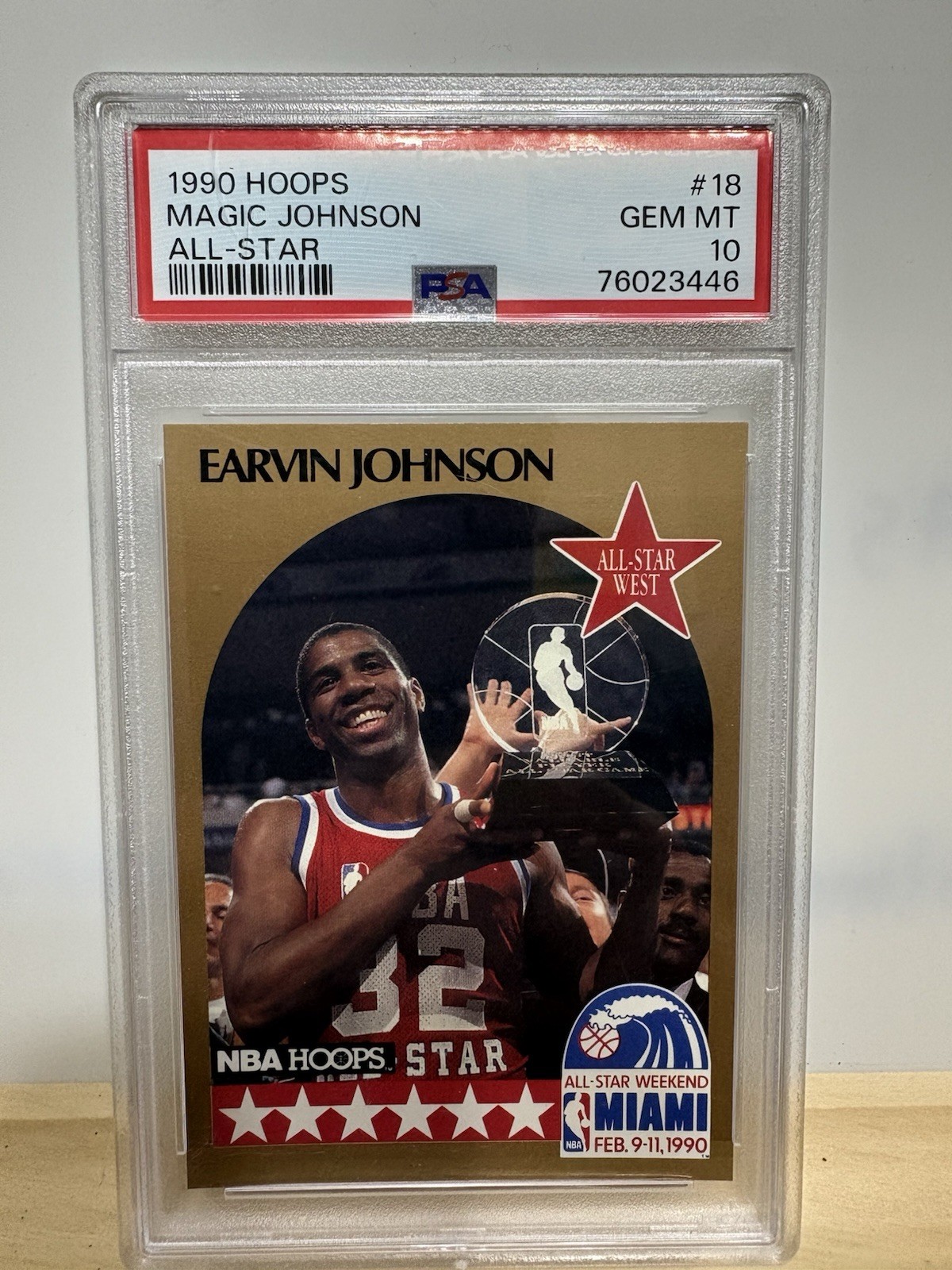 1990-91 NBA HOOPS All-Star Game Magic Johnson #18 PSA 10 HOF!