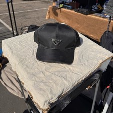 Prada Re-Nylon Baseball Cap with Enamel Triangle