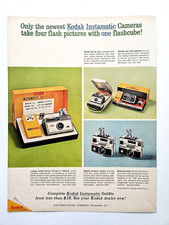 Vintage Kodak Instamatic Camera ad 1965 4 flash cube original advertisement