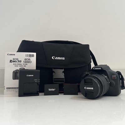 Canon EOS 1300d/Rebel T6 DSLR 18MP Camera EF-S 18-55 Lens 1604 Shutter  Count UK