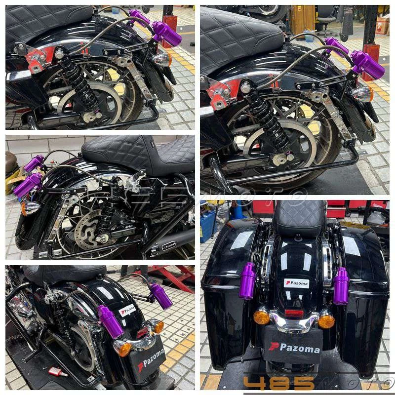 Amortiguadores de suspensión trasera de depósito remoto para Harley-Davidson Touring 2014-2025 Foto 2 de 4
