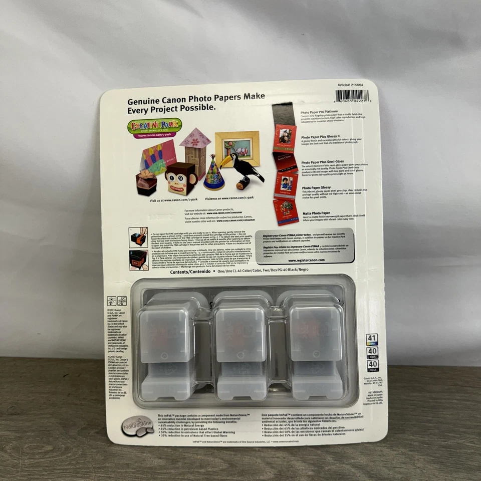 Canon CL-41 PG-40 Ink Cartridge Value Pack 1 Color 2 Black Genuine OEM - Image 2 of 4