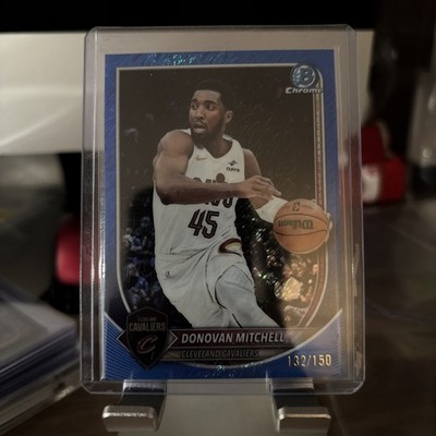 2025 Bowman Chrome Blue Shimmer Parallel 132/150 Donovan Mitchell BCV-91
