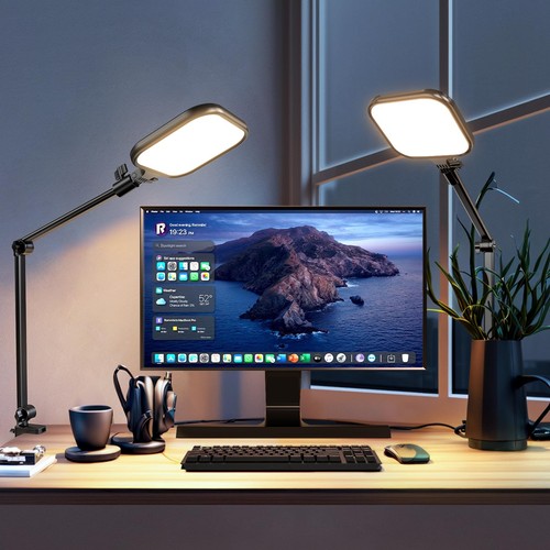 Streaming Light, 8" Ring Light for Desk with Clamp and Adjustable Arm, Zoom L...