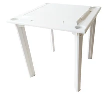 Bene Casa Domino & Game Table with Racks, Cup Holders & Removable Legs