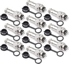 GX16 6 Pins Panel Metal Mount Circular Metal Aviation Connector Adapter Male Fem