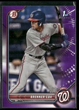 2022 Bowman Draft #BD-196 Brenner Cox Purple #/250