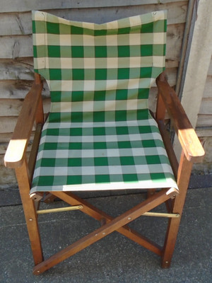 Regiestuhl klappbar Massivholz Outdoor Garten Grill grün bitte lesen