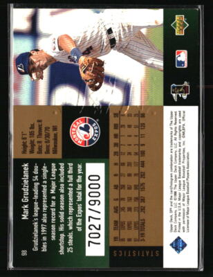 Mark Grudzielanek 1998 SPx Finite /9000 #98 Baseball Card