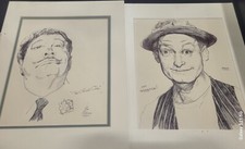 Vuntage THE HONEYMOONERS Gleason & Carney Charicature Drawings Joe Adams Signed