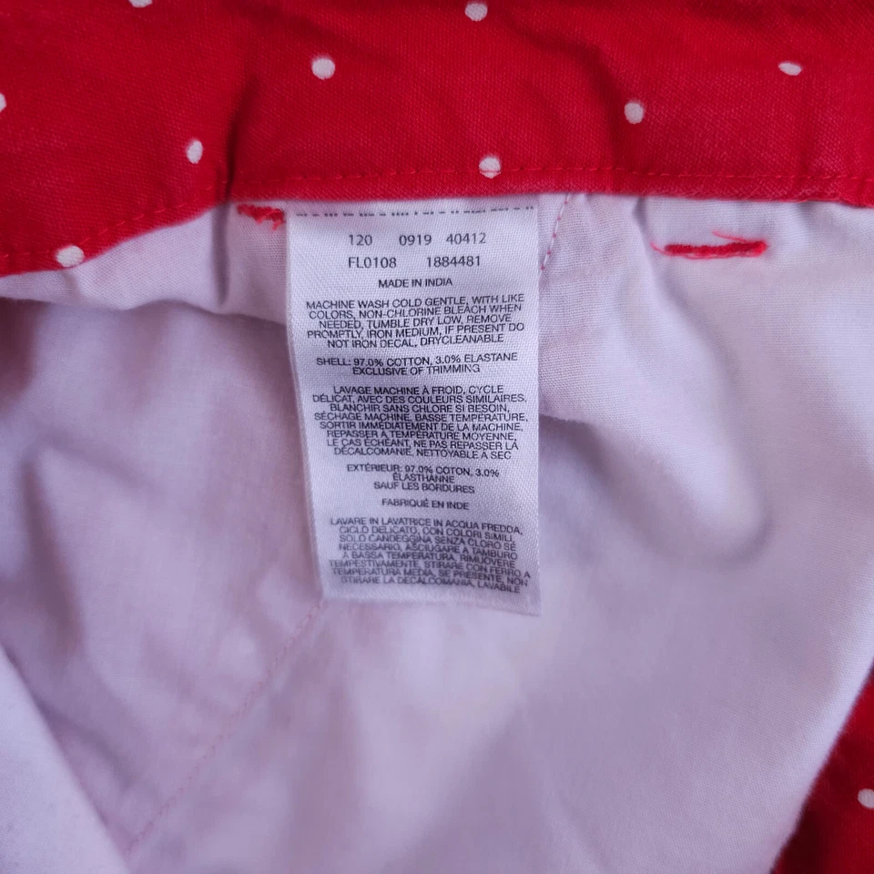 Pantalones Cortos Columbia Para Mujer 14 Rojo Blanco Lunares PFG Cabeza de Hueso Elastizados tiro Alto Foto 4 de 4