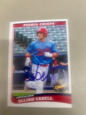 Elijah Cabell Signed Card Peoria Chiefs 2023 Team Card IP Auto