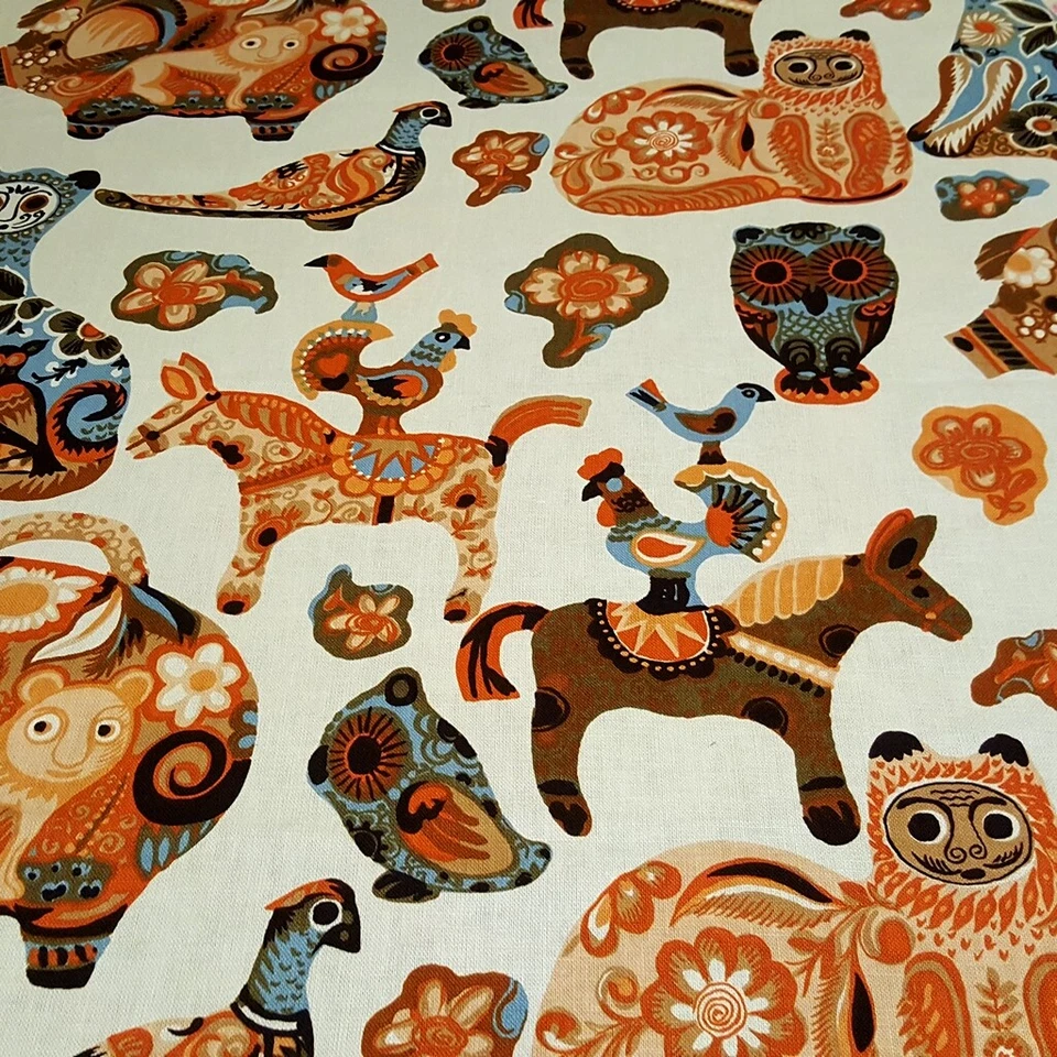 Tapiz de algodón Otoño Animal Diety tela 54" por yarda Foto 2 de 4