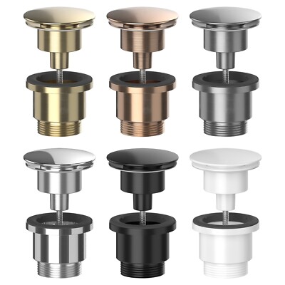 Clicker Waschtisch Ablaufstopfen 1 1/4'' 60mm Click Clack Bad Waschbecken Pop Up Push Dome