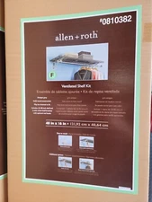 Allen + Roth Ventilated Shelf Kit 16" x 48" (Antique gray) 100% Solid Wood