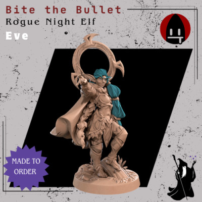 Female Rogue Night Elf Eve D&D Miniature RPG 3D Printed Fantasy Model dwarves